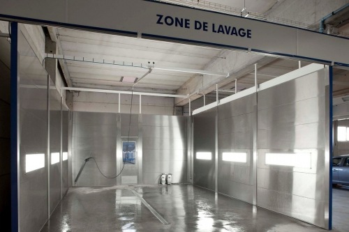 Zones de lavage et d'expertise